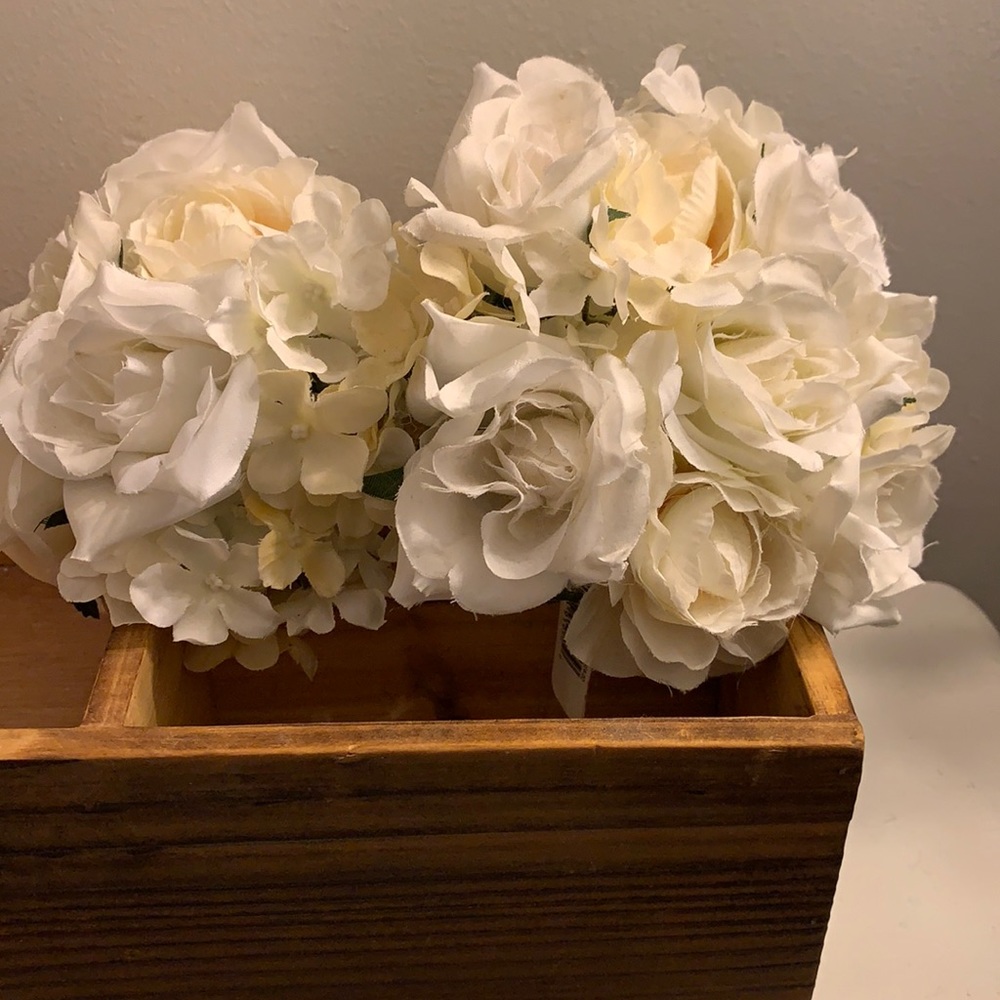 Faux White Floral Bundles
